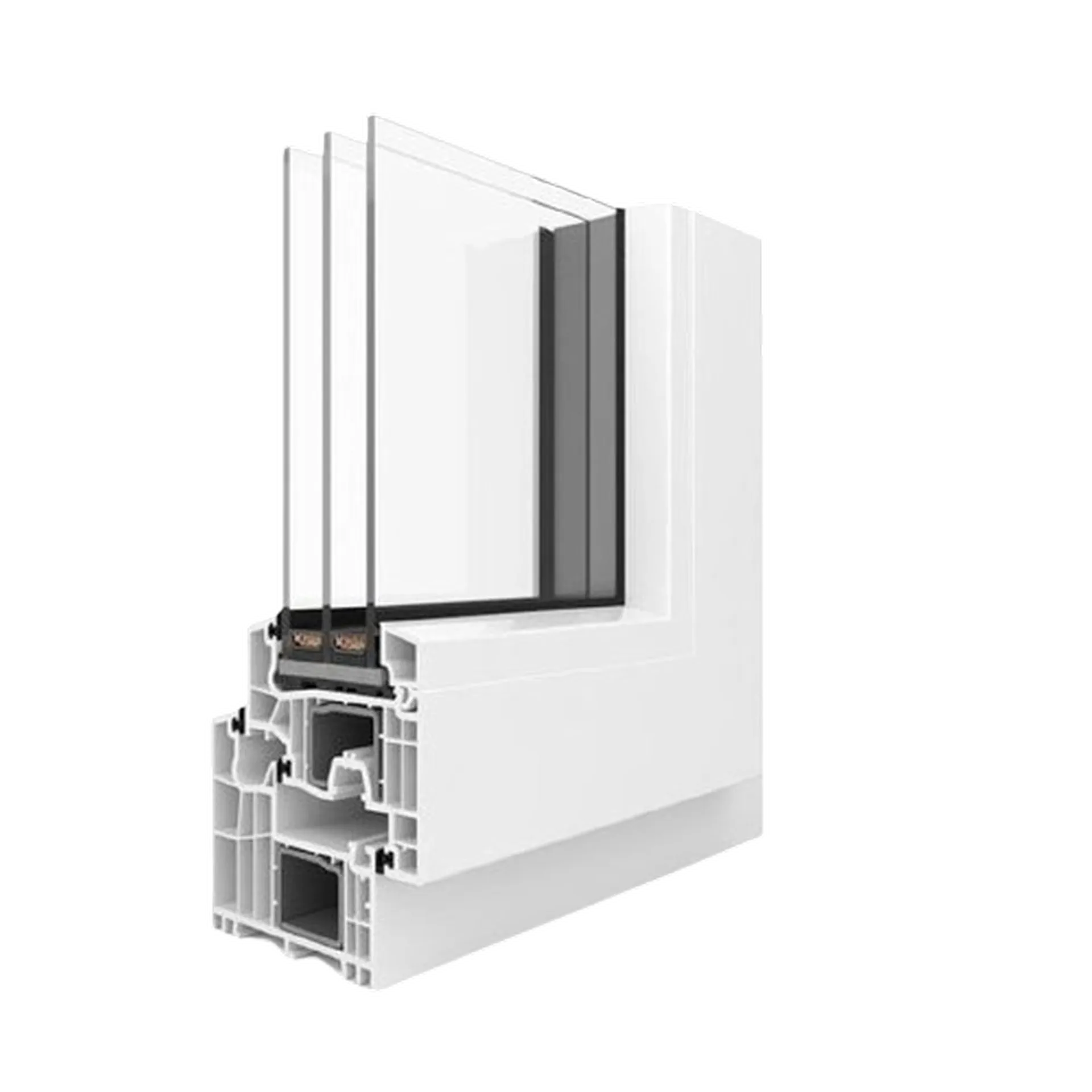 Fereastră termopan bluEvolution 92 cu design Classic, vedere din interior