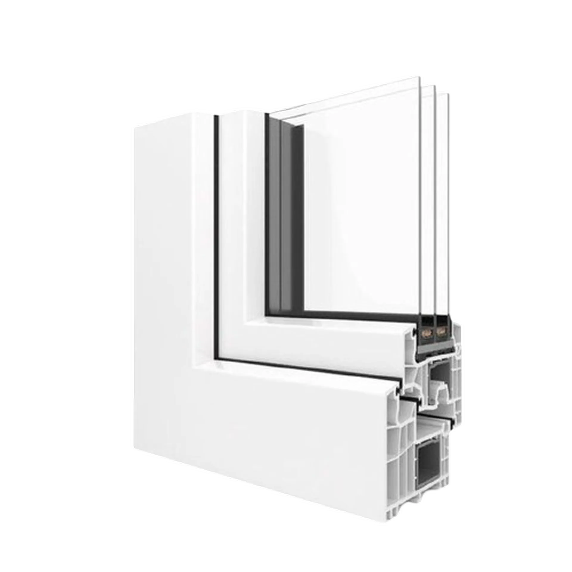 Tâmplărie PVC bluEvolution 92 design Classic, vedere exterioară, montaj în Arad.